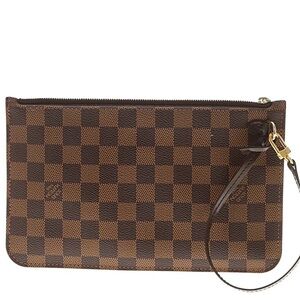(100% Authentic) Louis Vuitton Damier Ebene Neverfull Pouchette